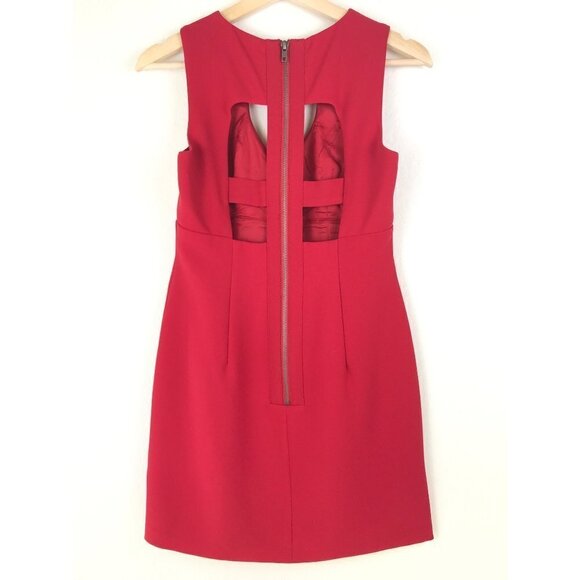BCBG Generation Red Cut-Out Mini Dress Size 2 - Picture 6 of 16